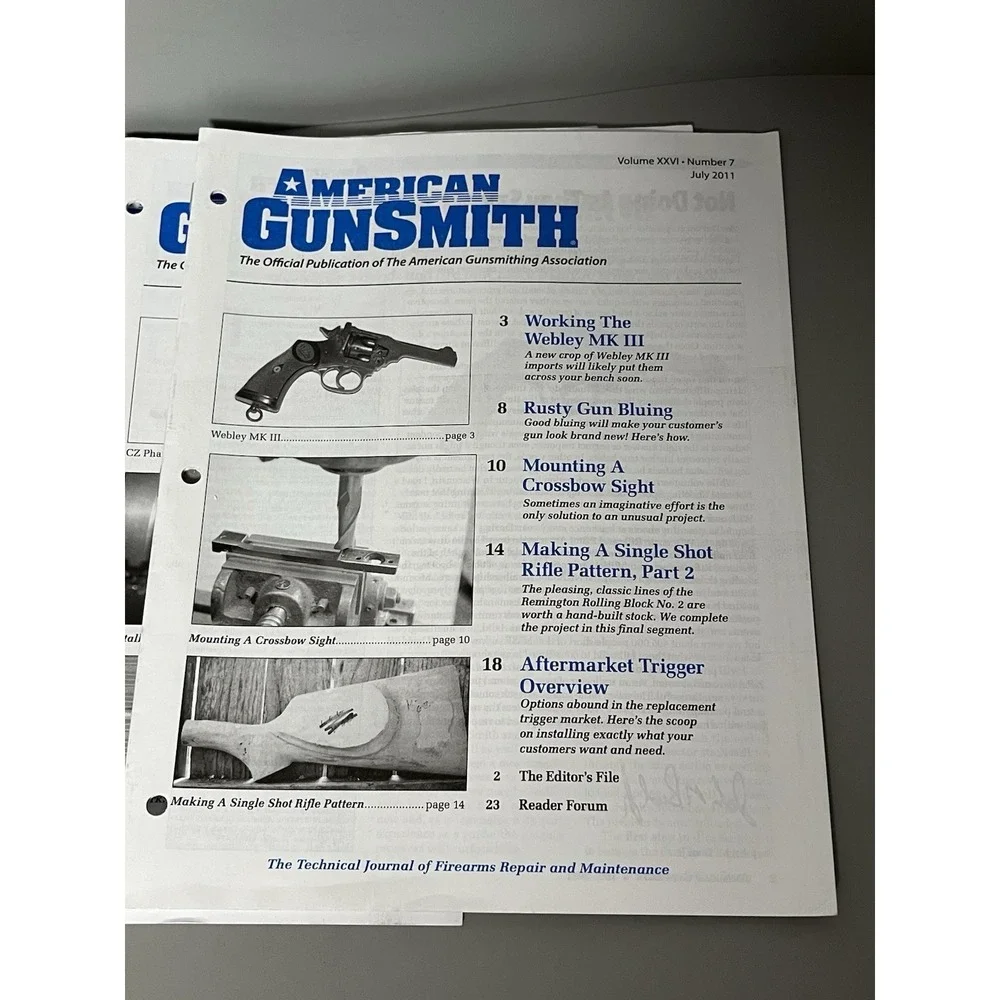 American Gunsmith Magazine 2011 Full Year Lot Of 12- Firearms Repair Maintenance